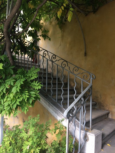 この階段はのぼるべきか否か……また迷子になりそうな予感と好奇心の狭間で悩みます。